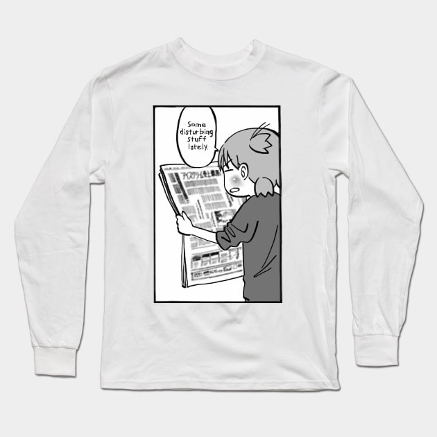 I draw that panel of yotsuba reading the news / yotsubato Long Sleeve T-Shirt by mudwizard